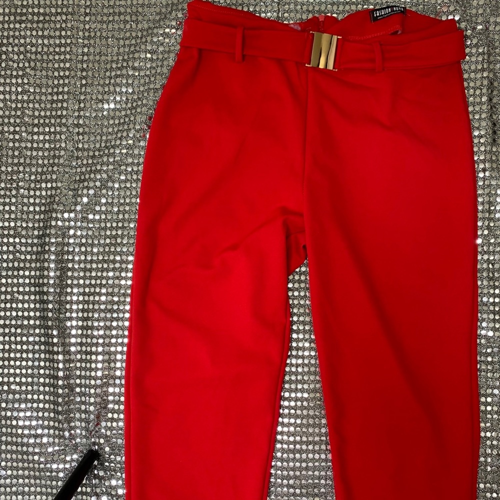 Red Ankle Pants